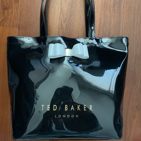 not for sale Ted Baker Black Solid and bow Small Plastic Tote - Picture 4 of 13